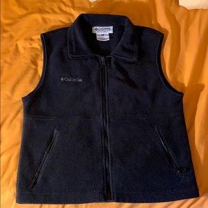 Columbia black fleece zipper vest